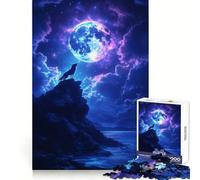 Puzzle per adulti "Lupo che ulula alla luna" da 1000 pezzi Pensa strategicamente, stimola la mente e favorisce la concentrazione Incastro preciso Un'ottima idea regalo (38x26cm)