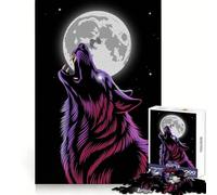 Puzzle per adulti "Lupo che ulula alla luna" da 1000 pezzi Pensa strategicamente, stimola la mente e favorisce la concentrazione Incastro preciso Un'ottima idea regalo (38x52cm)