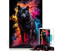 Puzzle per adulti Lupo Mannaro 1000 pezzi,gioco di memoria,divertente,con pezzi che si incastrano perfettamente e non si spostano,compatto,ideale per il gioco in famiglia (50x75cm)
