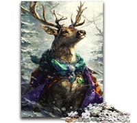 Puzzle per adulti "Magic Deer" da 1000 pezzi, difficili e stimolanti, giochi di attività per famiglie, giocattolo fai da te per decorazioni da parete per la casa, regali (38x52cm)