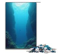 Puzzle per adulti Mondo sottomarino 1000 pezzi Puzzle in legno per bambini dai 12 anni in su Gioco impegnativo 1000 pezzi (38x26 cm)