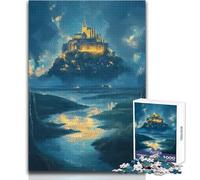 Puzzle per adulti Mont Saint-Michael, 1000 pezzi, gioco educativo con sfida, opzione regalo speciale e sentita, dimensioni 38x52cm