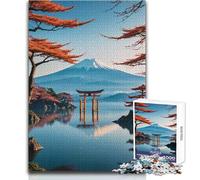 Puzzle per adulti "Monte Fuji dall'altra parte del fiume", 1000 pezzi, gioco educativo intelligente e divertente, regalo significativo e sentito, dimensioni 50x75cm