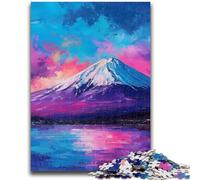 Puzzle per adulti Monte Fuji, Giappone, 1000 pezzi, antistress, per ammazzare il tempo in casa, per migliorare l'amore tra coppie, 26x38cm