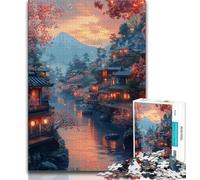 Puzzle per adulti Monte Fuji Giappone 1000 pezzi per adulti e adolescenti per ammazzare il tempo in casa e migliorare l'amore tra coppie (50x75cm)