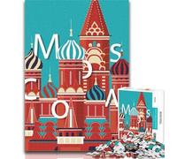 Puzzle per adulti Mosca 1000 pezzi Puzzle per adolescenti, giochi educativi Decorazione per la casa Offerta come regalo per tutta la famiglia 26x38cm