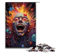 Puzzle per adulti Mostro spaziale psichedelico colorato Puzzle in legno da 1000 pezzi per adulti e bambini dai 14 anni in su (dimensioni 75x50 cm)
