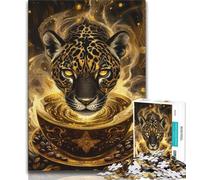 Puzzle per adulti Mystical Jaguar Spirit, 1000 pezzi, gioco educativo, sfida, decorazione da parete, regali unici per compleanno e Natale (38x26cm)