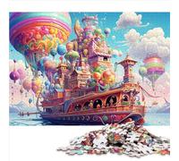 Puzzle per adulti Nave pirata colorata 1000 pezzi Puzzle giocattoli puzzle in legno per adulti Regali con poster coordinato e foglio curiosità 1000 pezzi (50x75 cm)