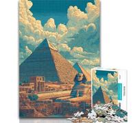 Puzzle per adulti Necropoli di Giza Arte Puzzle da 1000 pezzi per adulti e adolescenti, design vivace e unico Esperienza di puzzle rilassante e stimolante 50x75cm