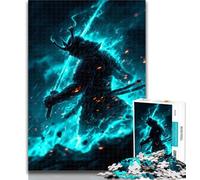 Puzzle per adulti Neon Samurai Warrior War Puzzle da 1000 pezzi per adolescenti, giochi educativi, decorazioni per la casa, ideali come regalo per tutta la famiglia, 75x50cm