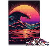Puzzle per adulti Neon Wave Puzzle da 1000 pezzi Puzzle in legno per adulti e bambini dai 12 anni in su Puzzle divertente per la famiglia in base alle dimensioni: 50x75 cm