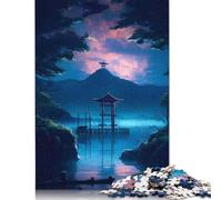 Puzzle per adulti "Night In The Lake", decorazioni per la casa uniche, regali per adulti e adolescenti, 1500 pezzi (85x57 cm)