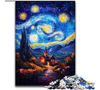 Puzzle per adulti "Night Sky Castle" da 1000 pezzi, gioco difficile e stimolante, ideale per famiglie, regalo di compleanno, regali, decorazione murale (26x38cm)