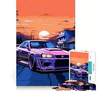 Puzzle per adulti Nissan Skyline GTR R da 1000 pezzi, gioco di logica fine, relax, bordi puliti, opera d'arte (50x75cm)