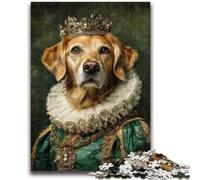 Puzzle per adulti Noble Golden Retriever 1000 pezzi, aiuta il cervello ad allenarsi, giocattoli avvincenti per coltivare la pazienza, decorazione perfetta 26x38cm