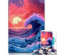 Puzzle per adulti "Onde al sole della sera", puzzle per adolescenti, antistress, per trascorrere il tempo libero, interazione genitore-figlio (dimensioni 38x26cm)