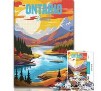 Puzzle per adulti Ontario Canada da 1000 pezzi, gioco stimolante e gioco per famiglie, ideale come regalo per tutta la famiglia, 50x75cm