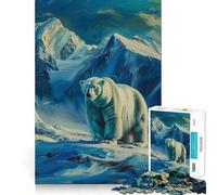 Puzzle per adulti "Orso polare alle Svalbard", 1000 pezzi, gioco per allenare la mente, rilassante, da assemblare, artistico, regalo (38x52cm)
