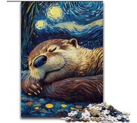 Puzzle per adulti Otter Night Sky da 1000 pezzi, gioco stimolante e gioco per famiglie, collezione di artisti, belle arti per bambini dai 14 anni in su (50x75cm)