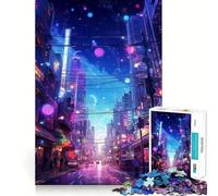 Puzzle per adulti "Paesaggio notturno della città", 1000 pezzi, gioco di logica, antistress, taglio preciso, oggetto da collezione (50x75cm)
