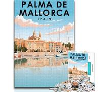 Puzzle per adulti Palma di Maiorca, Spagna, 1000 pezzi, aiuta il cervello ad allenarsi, giocattoli avvincenti per coltivare la pazienza, adatti alle coppie, 50x75cm