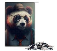 Puzzle per adulti Panda Hipster in vestiti 1000 pezzi Puzzle in legno per bambini dai 12 anni in su Decorazione per la casa 1000 pezzi