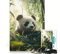 Puzzle per adulti "Panda nella foresta di bambù" da 1000 pezzi, un rompicapo che stimola la mente e permette di assemblare le immagini con calma Regalo perfetto (50x75cm)