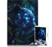 Puzzle per adulti "Pantera luminosa nella giungla", 1000 pezzi, sfida mentale, gioco di apprendimento, sorpresa premurosa per le celebrazioni, dimensioni 38x52cm