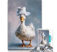 Puzzle per adulti Papera e carta igienica Puzzle da 1000 pezzi per adulti e adolescenti, giocattoli, giochi educativi, antistress, decorazioni per la casa uniche e regali 26x38cm