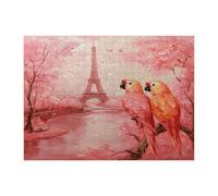 Puzzle per adulti pappagalli uccelli 500 pezzi, puzzle romantico della foresta di San Valentino, decorazioni per la famiglia, intrattenimento per feste regalo