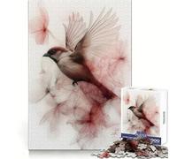 Puzzle per adulti "Passero in fiore" da 1000 pezzi, gioco di logica e abilità, per un divertimento lento e piacevole, con tagli precisi, pezzo da collezione 38x26cm