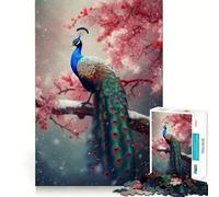 Puzzle per adulti "Pavone nel parco", 1000 pezzi, gioco per allenare la mente, antistress, da assemblare, un regalo perfetto (38x26cm)