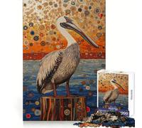 Puzzle per adulti Pellicano su un ceppo, stile Gustav, 1000 pezzi, gioco per l'esercizio mentale, rilassante, da assemblare, (50x75cm)