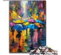 Puzzle per adulti "People in the Rain", 1000 pezzi, giocattoli per l'intrattenimento della famiglia, ideale come regalo per tutta la famiglia (26x38cm)
