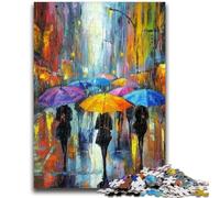 Puzzle per adulti "People in the Rain" da 1000 pezzi, aiuta il cervello a esercitare i giocattoli avvincenti per coltivare la pazienza, decorazione perfetta, 50x75cm