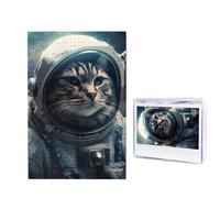 Puzzle per adulti personalizzato in legno 1000 pezzi foto puzzle astronauta gatto nello spazio puzzle personalizzato puzzle matrimonio per compleanno, Natale