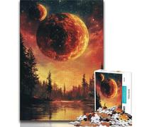 Puzzle per adulti Pianeta sulla foresta, aiuta il cervello a esercitare giocattoli avvincenti per coltivare la pazienza Decorazione perfetta 75x50cm