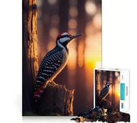 Puzzle per adulti "Picchio all'alba" da 1000 pezzi,gioco di memoria,taglio di alta precisione,attività creativa per momenti di tranquillità ed esercizio mentale a casa (38x26cm)