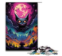 Puzzle per adulti Pipistrello al chiaro di luna 1000 pezzi puzzle in legno per bambini dai 12 anni in su decorazione per la casa 1000 pezzi (75x50 cm)