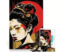Puzzle per adulti Pop Geisha, 1000 pezzi, rompicapo, rilassante, con schema di montaggio, ideale come regalo di Babbo Natale (50x75cm)