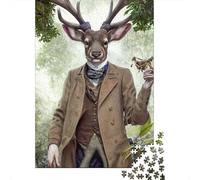 Puzzle per adulti Professor Stag da 1000 pezzi Puzzle in legno per adulti Gioco educativo Sfida Giocattolo 1000 pezzi (75x50 cm)