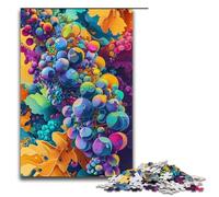 Puzzle per adulti psichedelici colorati con uva dell'Oregon puzzle in legno da 1000 pezzi per bambini dai 12 anni in su decorazione per la casa 1000 pezzi (38x26 cm)