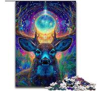 Puzzle per adulti psichedelici con cervi visionari, 1000 pezzi, modelli da assemblare, ideali come regalo per tutta la famiglia, adatti per bambini di età compresa tra 26 e 38cm