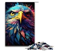 Puzzle per adulti "Psichedelico colorato dell'aquila cosmica" da 1000 pezzi ottimo regalo adatto per adolescenti dai 14 anni in su 75x50 cm.