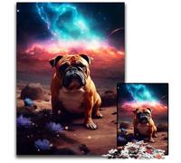 Puzzle per adulti "Pug on Mars" da 1000 pezzi, puzzle impegnativi, regalo perfetto per la festa della mamma, compleanni, Natale, 50x75cm/19,68x29,52 pollici