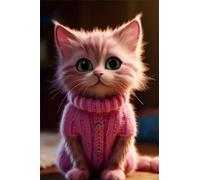 Puzzle per Adulti, puzzle 700 Pezzi Gattino Carino Rosa puzzle Giochi Rilassamento e Intelligence, puzzle per Gioco Familiare, puzzle per adulti 700, Adatto per adulti e Bambini 52 x 38 cm