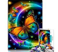 Puzzle per adulti puzzle a forma di farfalla lunare per adolescenti gioco per famiglie antistress sfida difficile regali di Babbo Natale segreto (26x38cm)