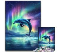 Puzzle per adulti, puzzle Aurora Dolphin da 1000 pezzi, gioco stimolante, giocattoli, regali di compleanno unici per bambini dai 14 anni in su, 50x75cm