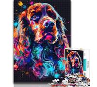 Puzzle per adulti, puzzle Cocker Spaniel inglese per adolescenti, 1000 pezzi, gioco stimolante per tutti, per donne, regali per uomini, 75x50cm